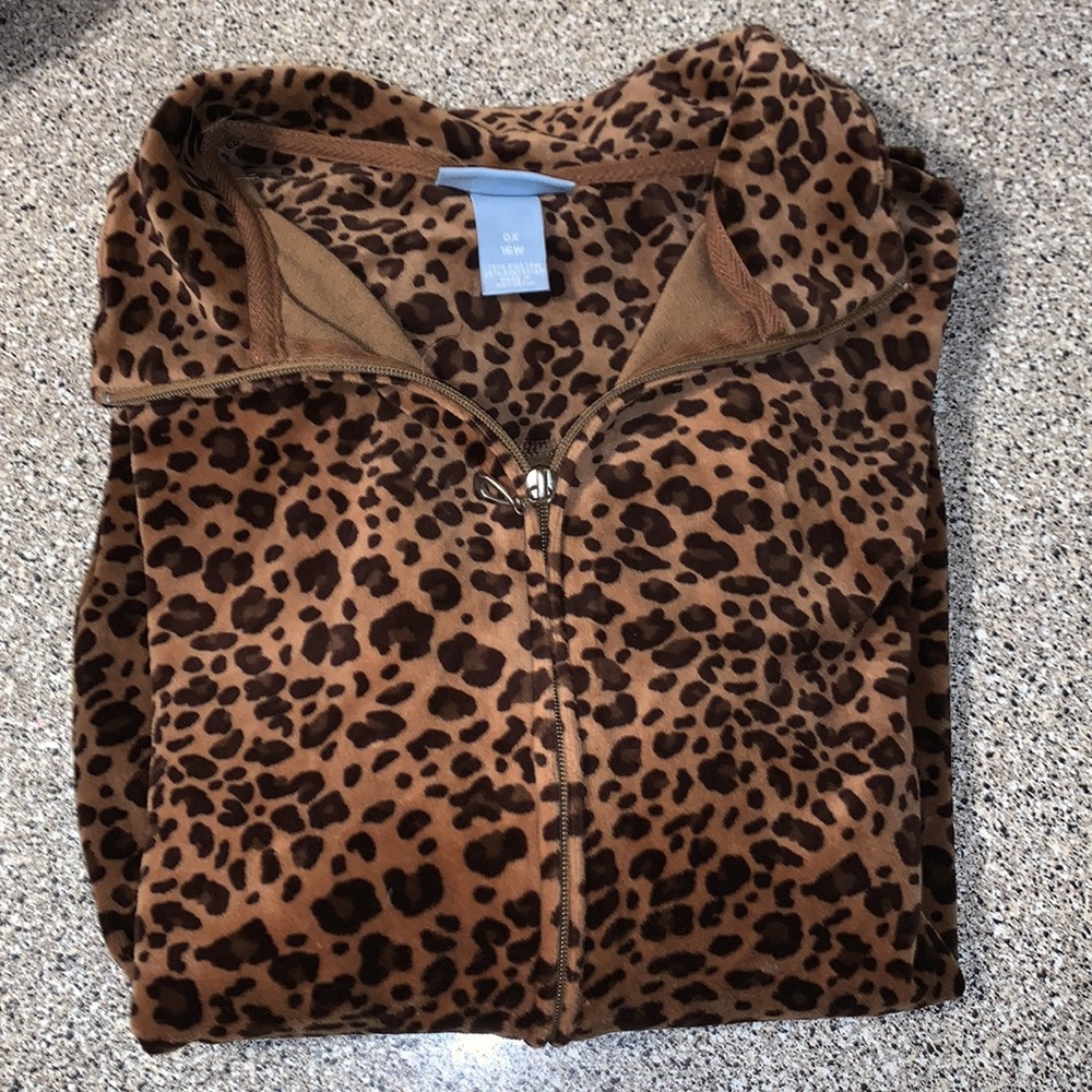 Liz & Me Animal Print sweatshirt Top size 0X 16W